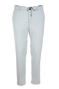 Pantalone chino in tessuto tecnico con coulisse