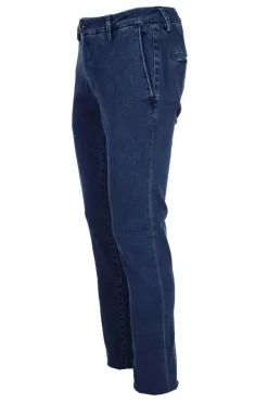 Pantalone chino tasche america in denim