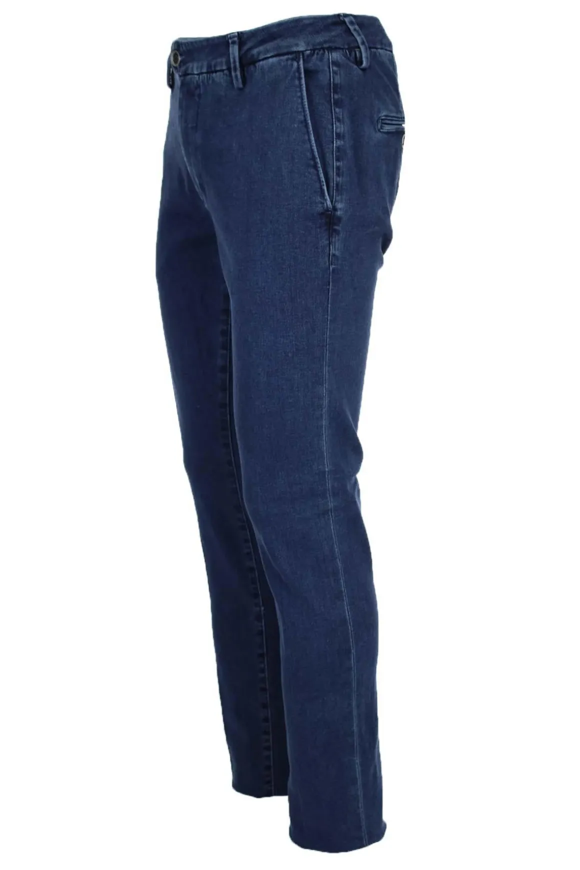 Pantalone chino tasche america in denim