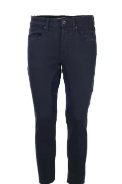 Pantalone con toppa in alcantara