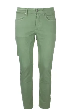 Pantalone in cotone 5 tasche con toppe
