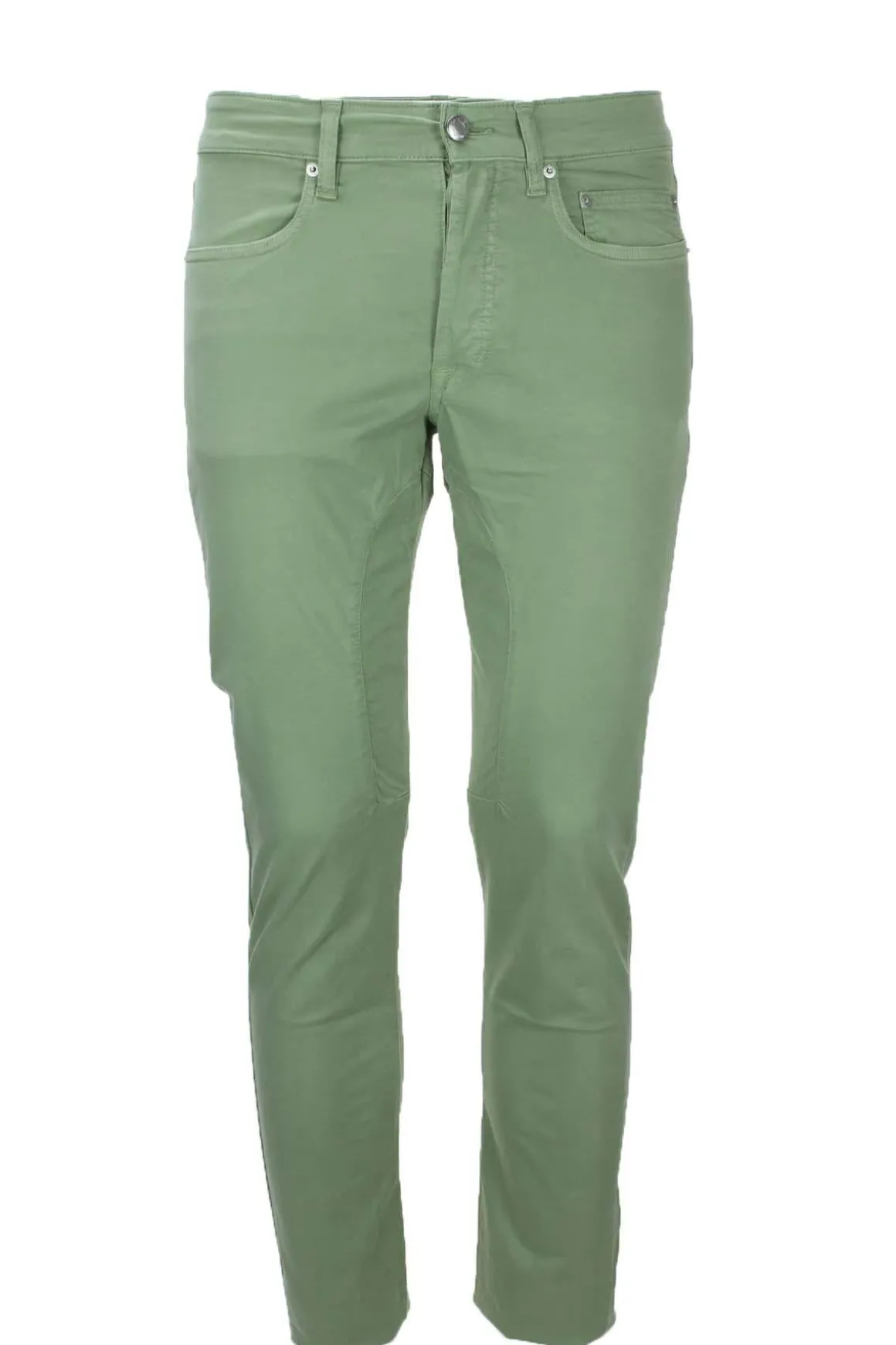 Pantalone in cotone 5 tasche con toppe