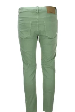 Pantalone in cotone 5 tasche con toppe