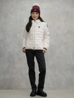 Piumino a onde con cappuccio Camelia