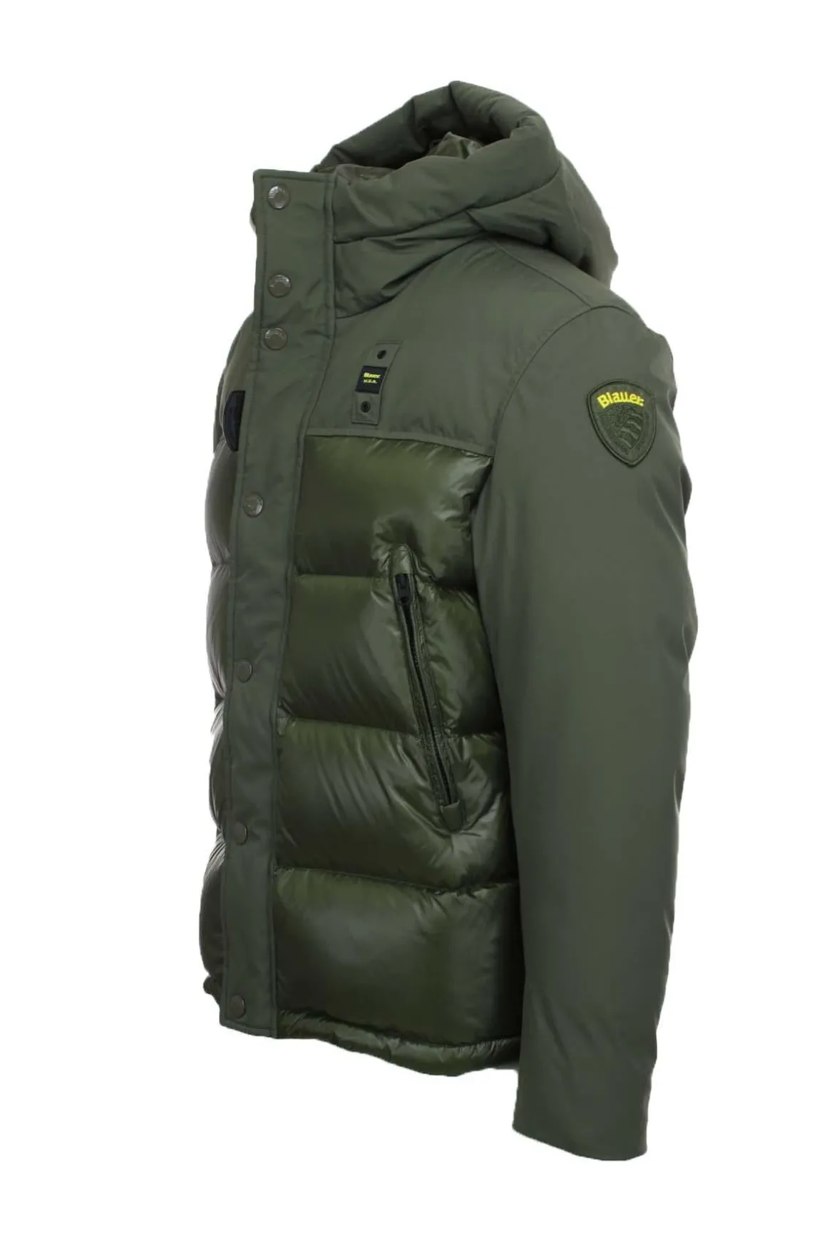 Piumino con cappuccio bitessuto BROOK