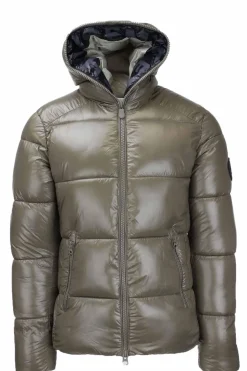 Piumino con cappuccio lucido Edgard