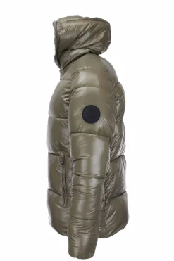 Piumino con cappuccio lucido Edgard