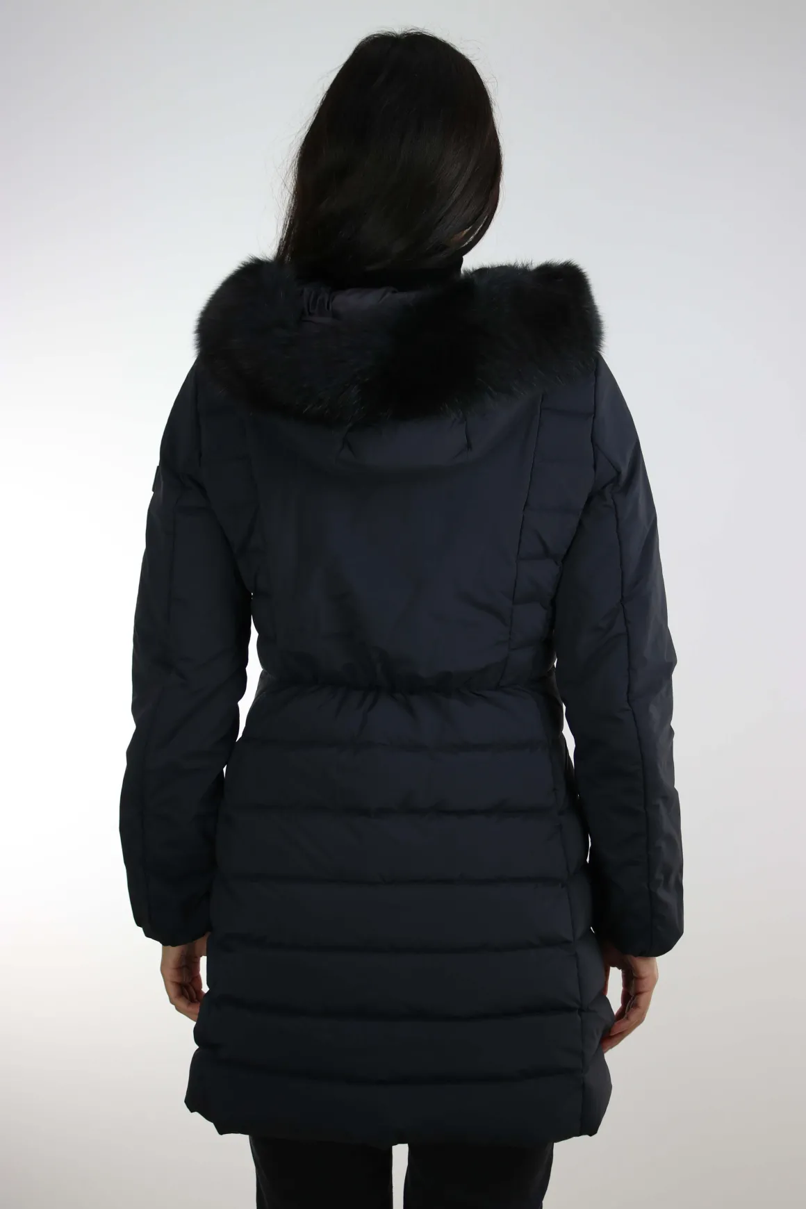 Piumino lungo con pelliccia Seriola04Fur