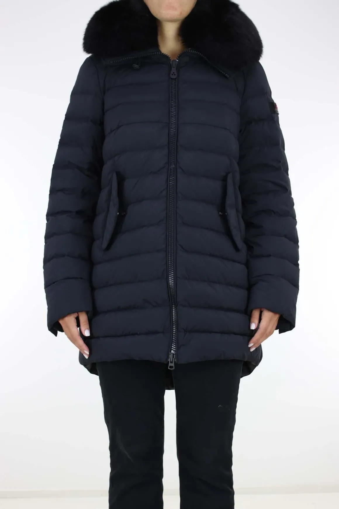 Piumino lungo con pelliccia Itoka