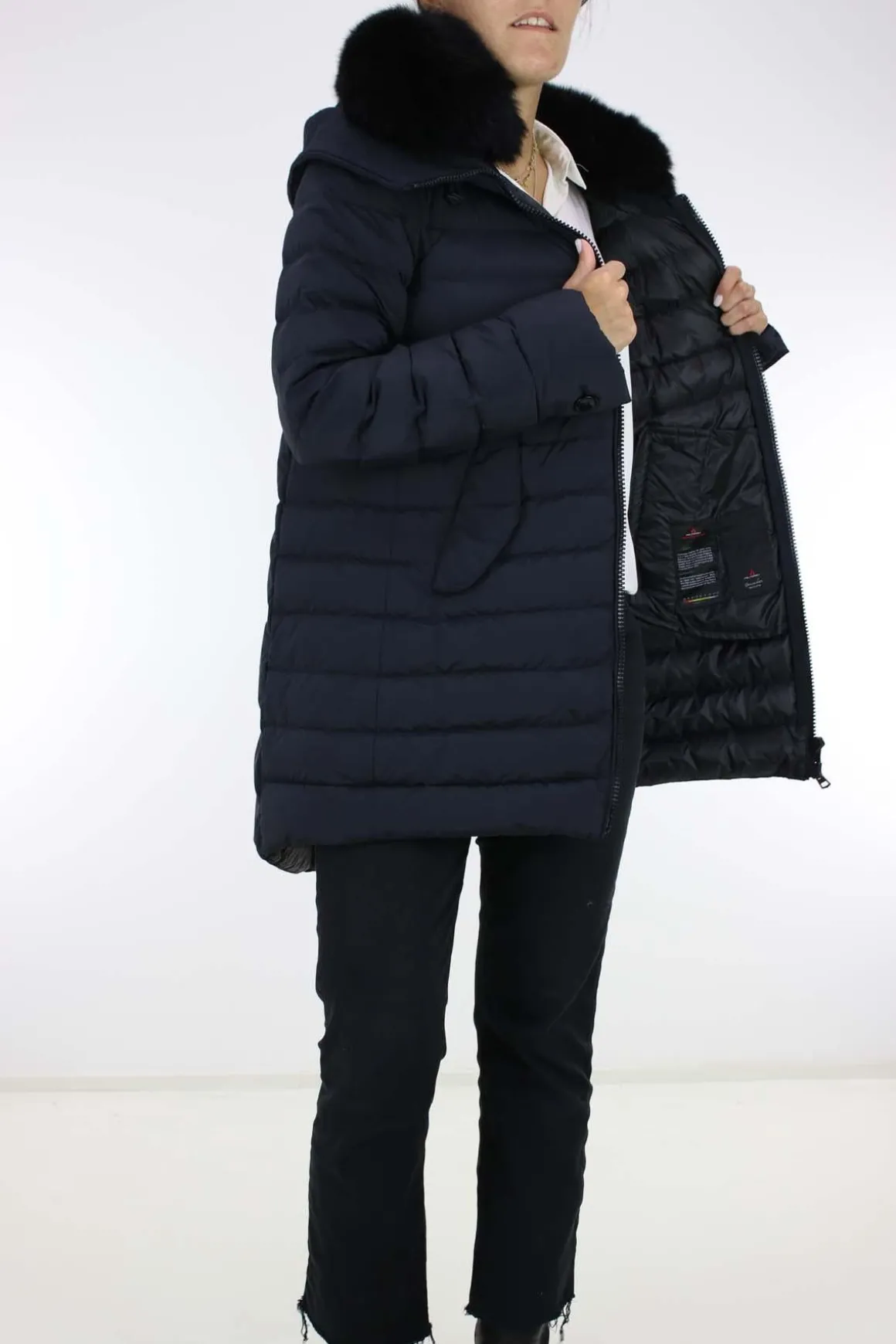 Piumino lungo con pelliccia Itoka