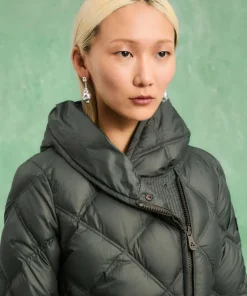 Piumino lungo donna con trapunta a rombi Peuterey Proxie