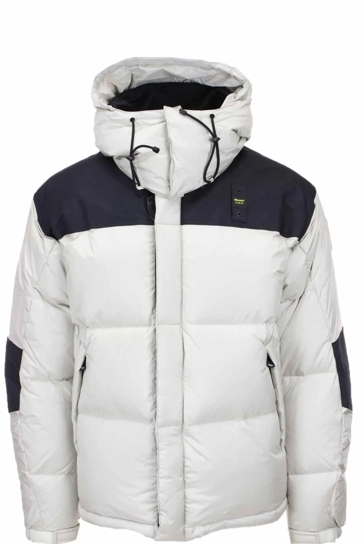 Piumino oversize bicolore