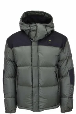 Piumino oversize bicolore