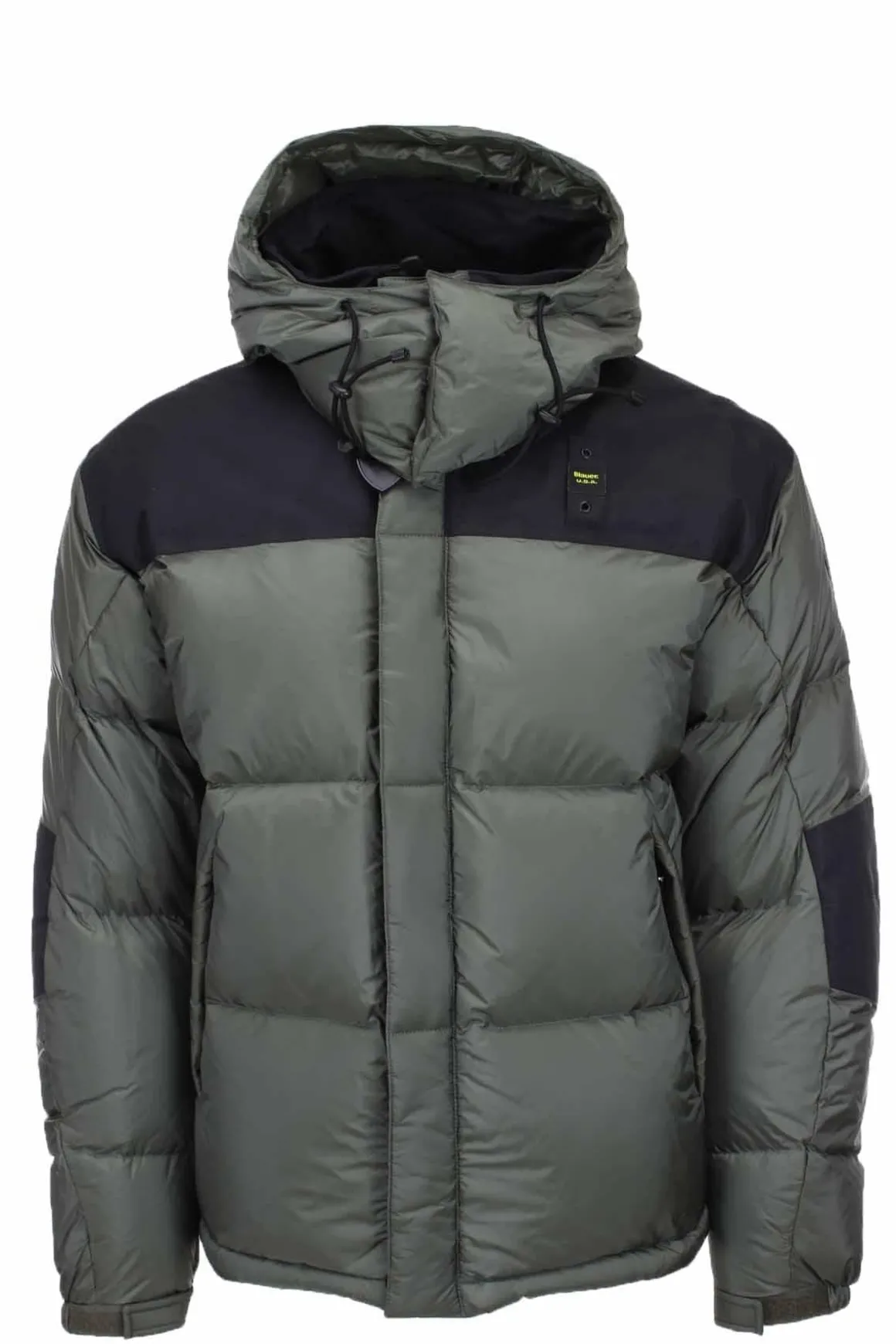 Piumino oversize bicolore