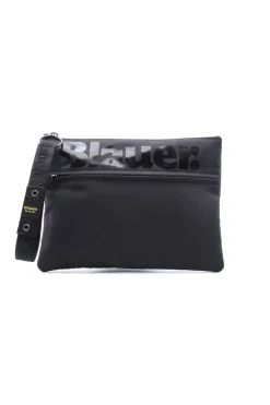Pochette bustina Uomo Nylon gommato Doppia Zip