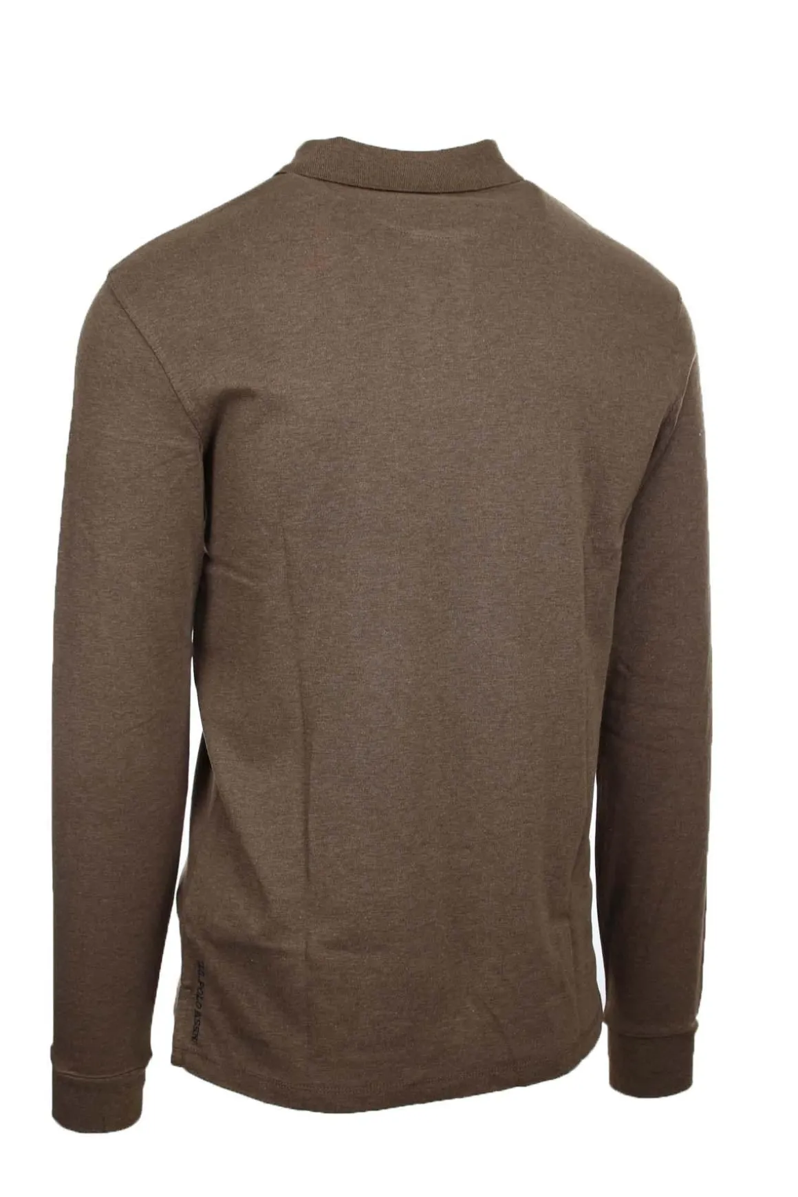 Polo manica lunga in jersey con logo