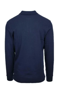 Polo manica lunga in jersey con logo