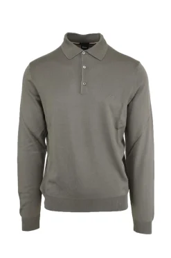 Polo manica lunga in lana merinos