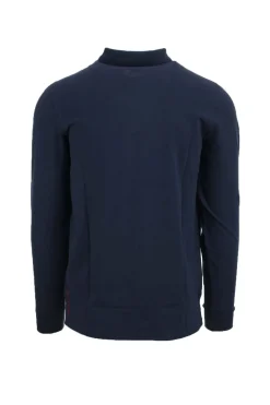 Polo manica lunga in piquet di cotone con logo