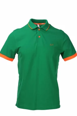 Polo mezza manica bordo profilo fluo