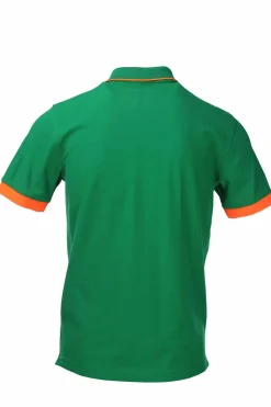 Polo mezza manica bordo profilo fluo