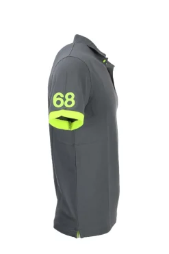 Polo mezza manica con dettagli e logo fluo