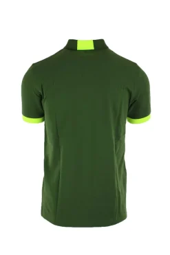 Polo mezza manica con dettagli e logo fluo