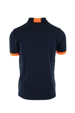 Polo mezza manica con dettagli e logo fluo