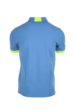 Polo mezza manica con dettagli e logo fluo