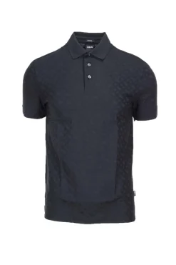 Polo mezza manica con monogrammi Boss