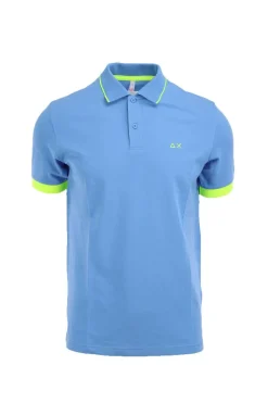 Polo mezza manica con profili fluo