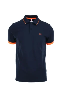 Polo mezza manica con profili fluo