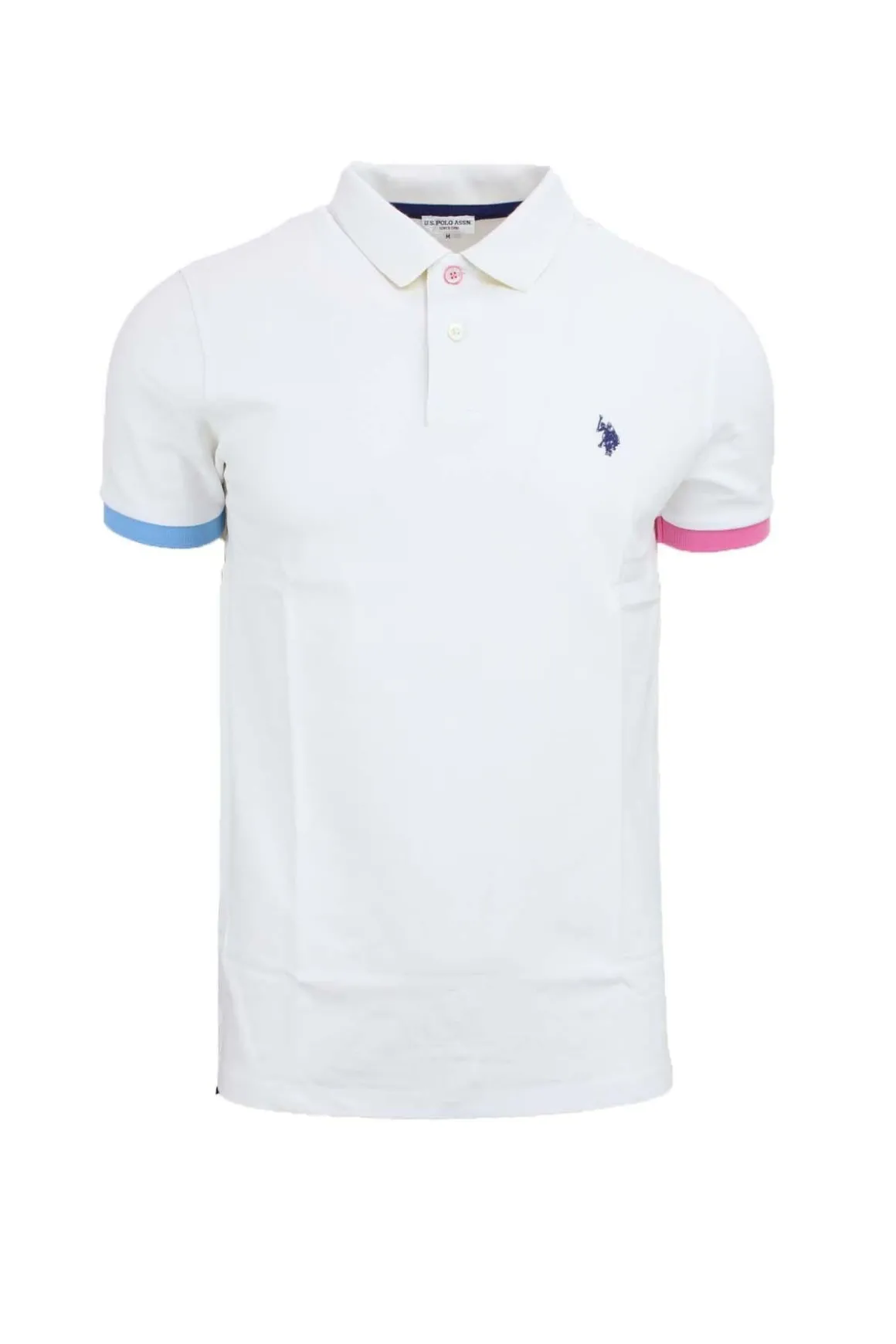 Polo mezza manica con profili in colorati