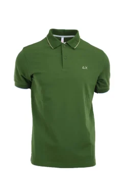 Polo mezza manica con profili in contrasto