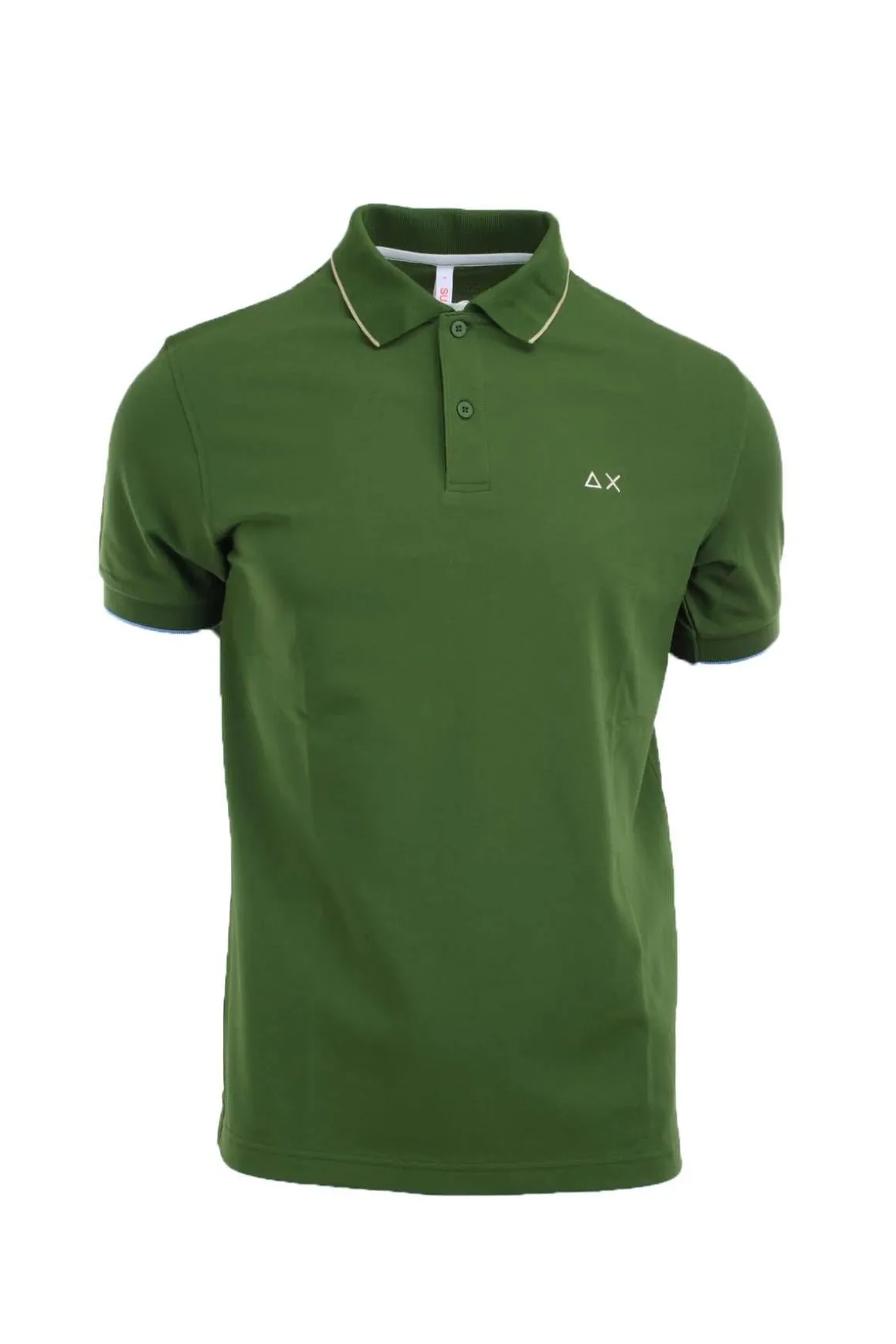 Polo mezza manica con profili in contrasto