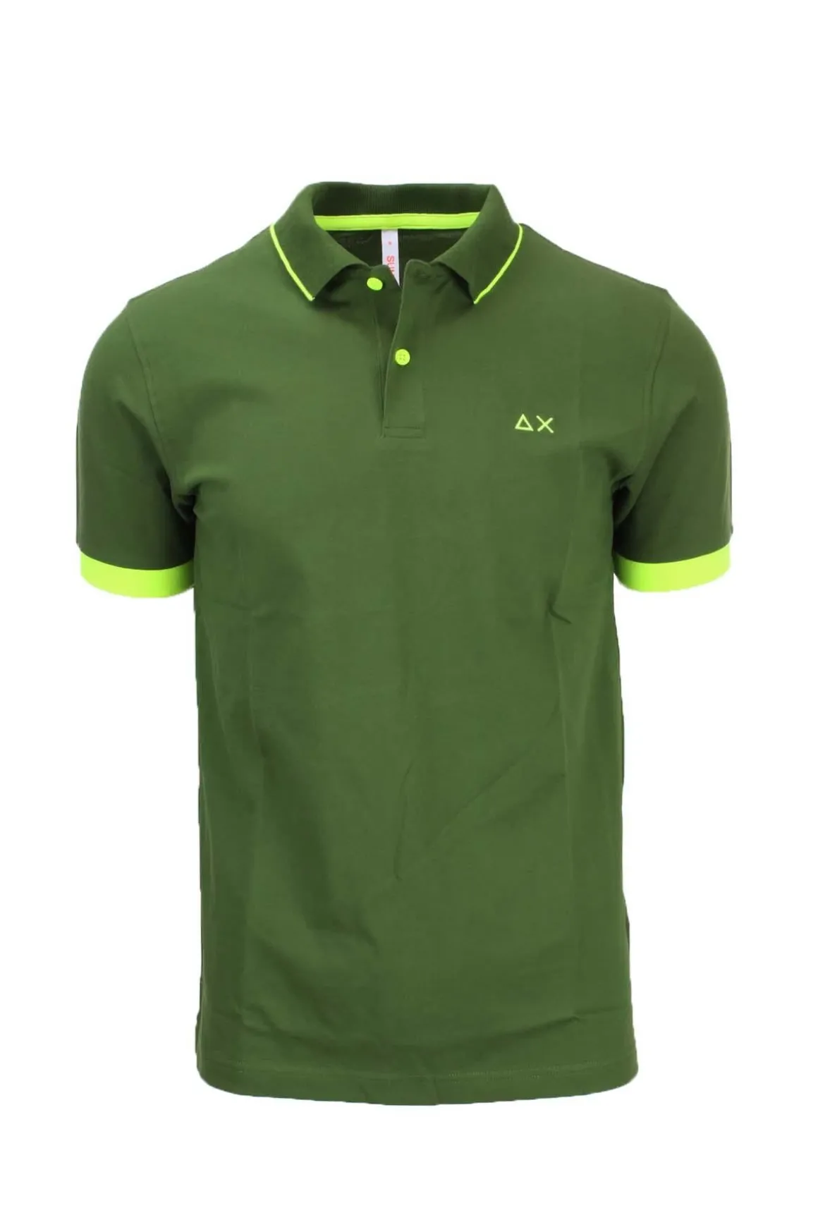 Polo mezza manica con profili fluo