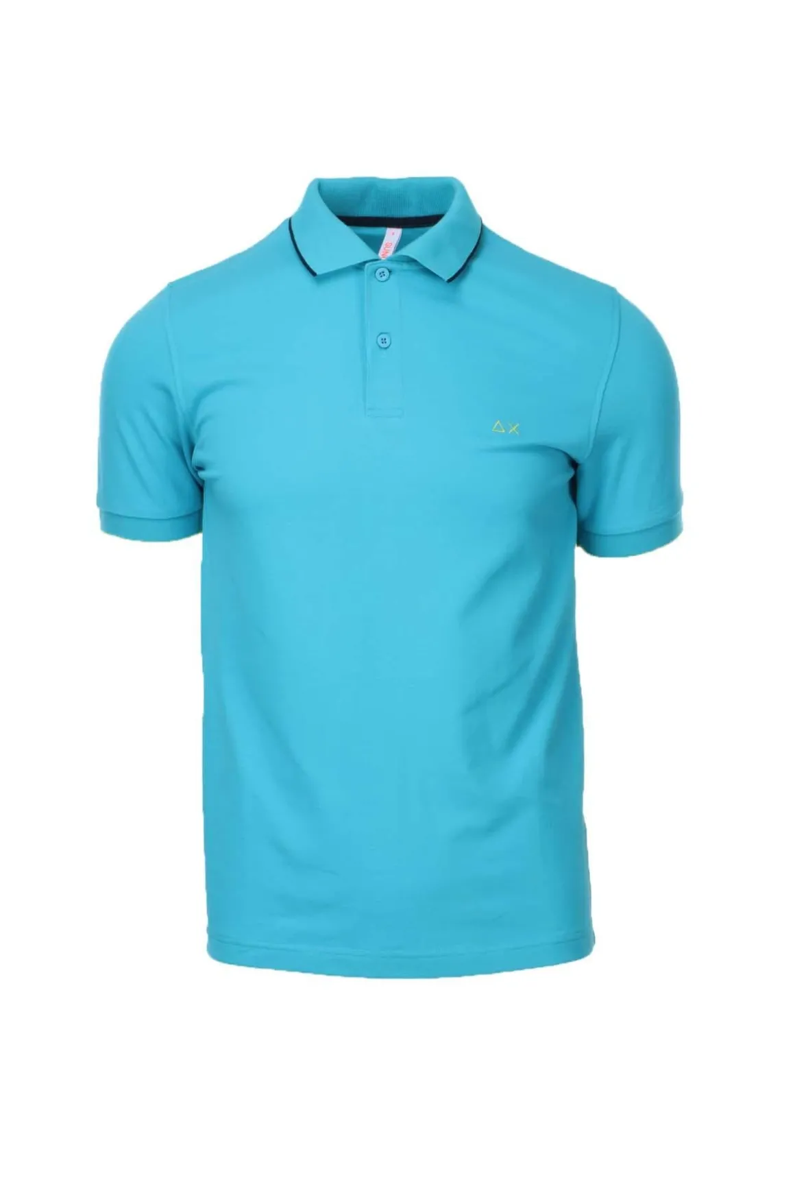 Polo mezza manica con profili in contrasto