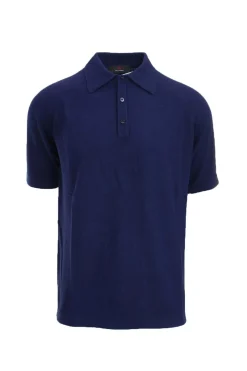 Polo mezza manica effetto spugna Hsin in misto cotone