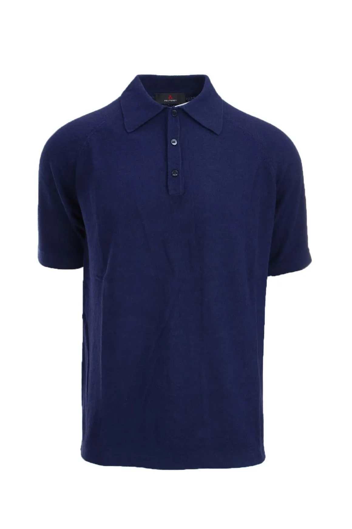 Polo mezza manica effetto spugna Hsin in misto cotone