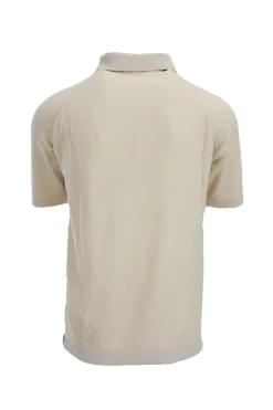 Polo mezza manica effetto spugna Hsin in misto cotone