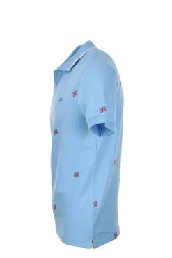 Polo mezza manica fantasia cachemire ricamata