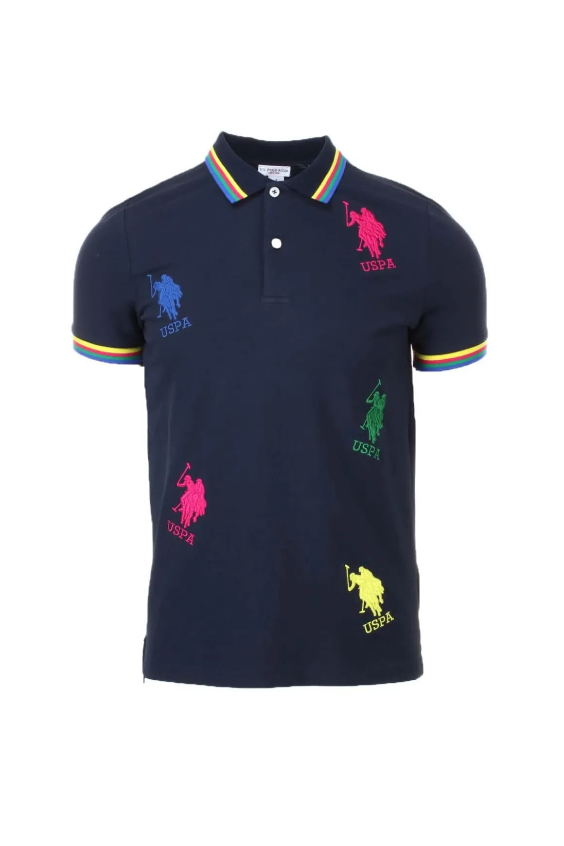 Polo mezza manica in piquet logo