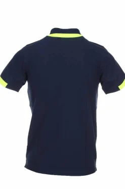 Polo mezza manica piquet bordi fluo