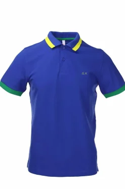 Polo mezza manica piquet bordi colorati