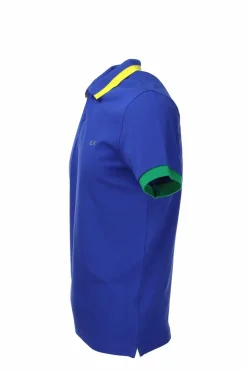 Polo mezza manica piquet bordi colorati