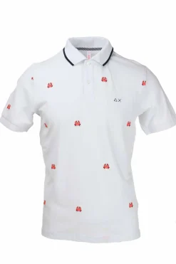 Polo mezza manica ricami granchi