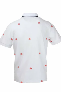 Polo mezza manica ricami granchi