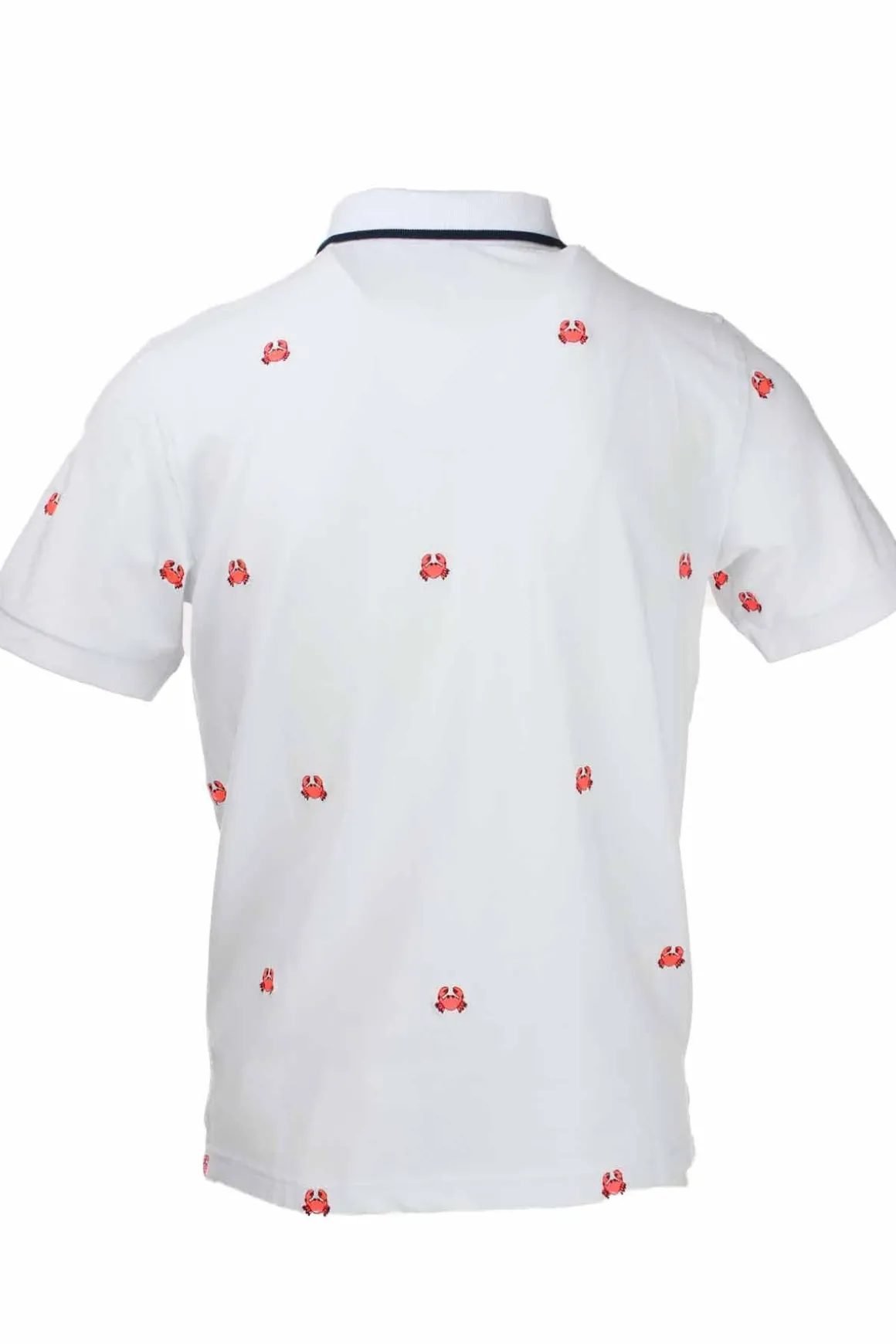 Polo mezza manica ricami granchi