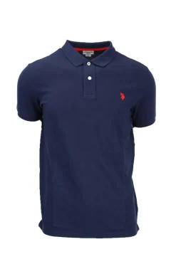 Polo mezza manica tinta unita con logo