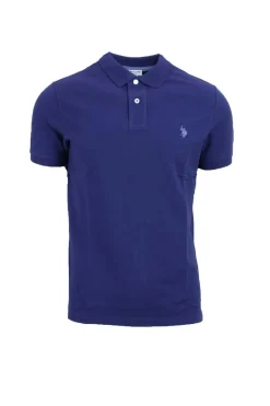 Polo mezza manica tinta unita con logo